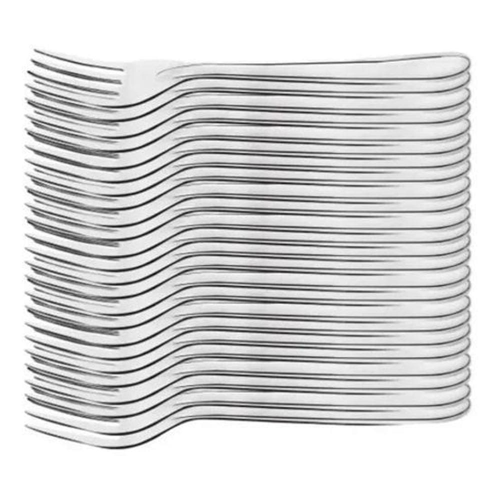 2X Kit 24 Garfos De Mesa Refeição Talher Garfo De Inox Expre