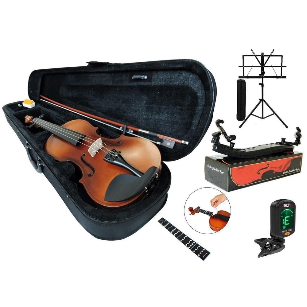 Kit Violino 4/4 + Espaleira + Afinador + Estante | Iniciante