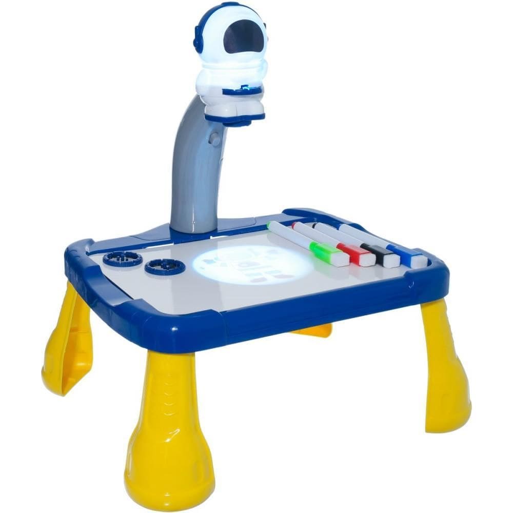 Brinquedo Para Colorir Mesa Space C/projetor Azul PP Import