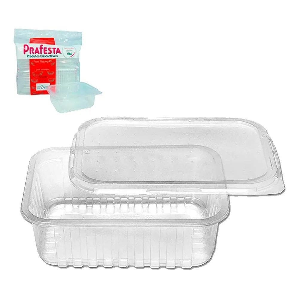 2X Pote Descartável 250Ml Tampa Marmita Freezer Microondas 4