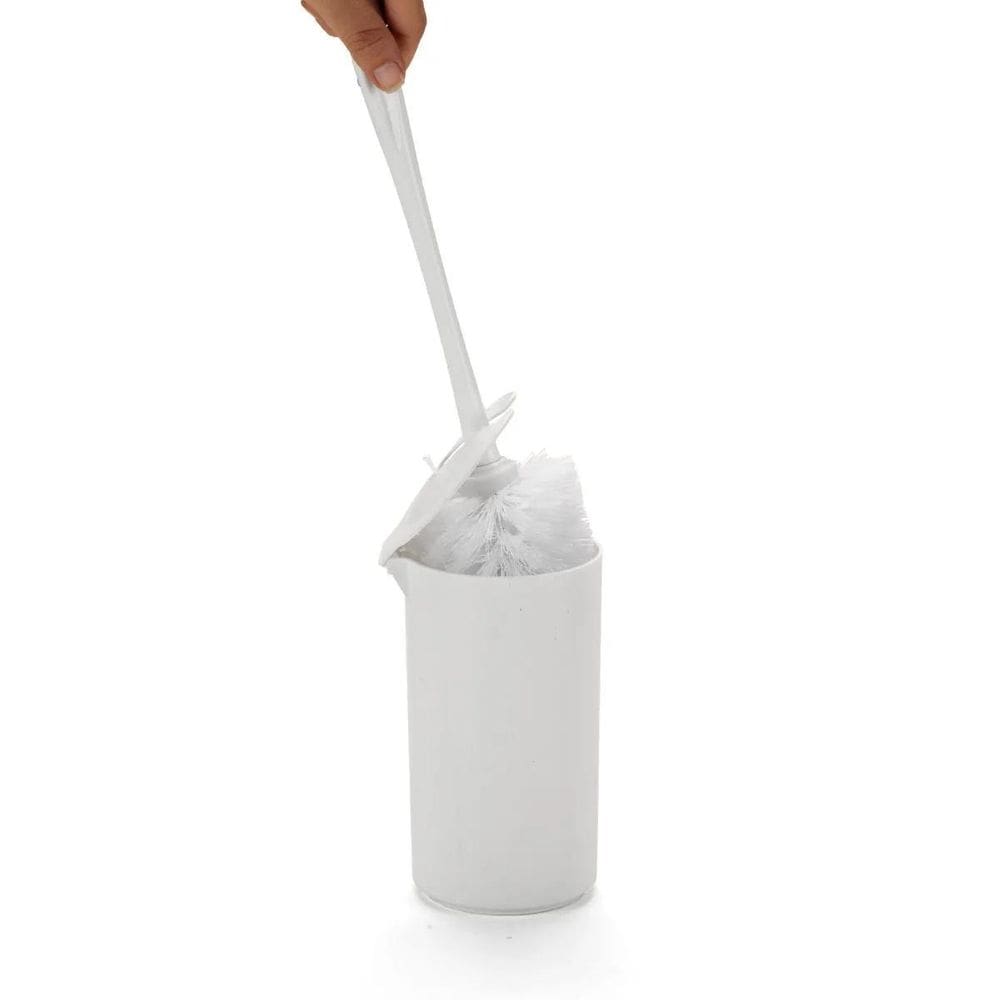 Suporte Escova Sanitária Com Tampa Articulável Redonda 7820