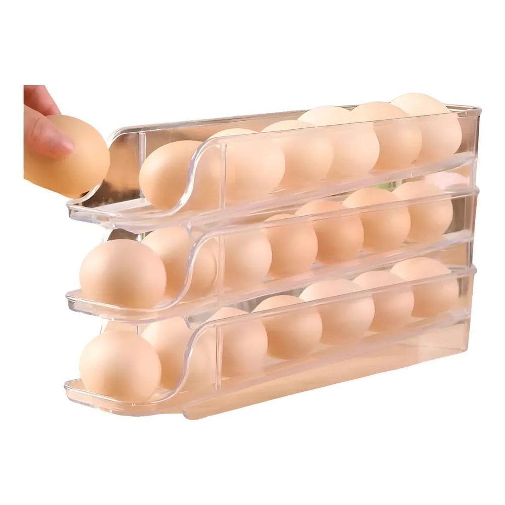 Porta Ovos Bandeja Dispenser Suporte Geladeira 3 Andares Mul