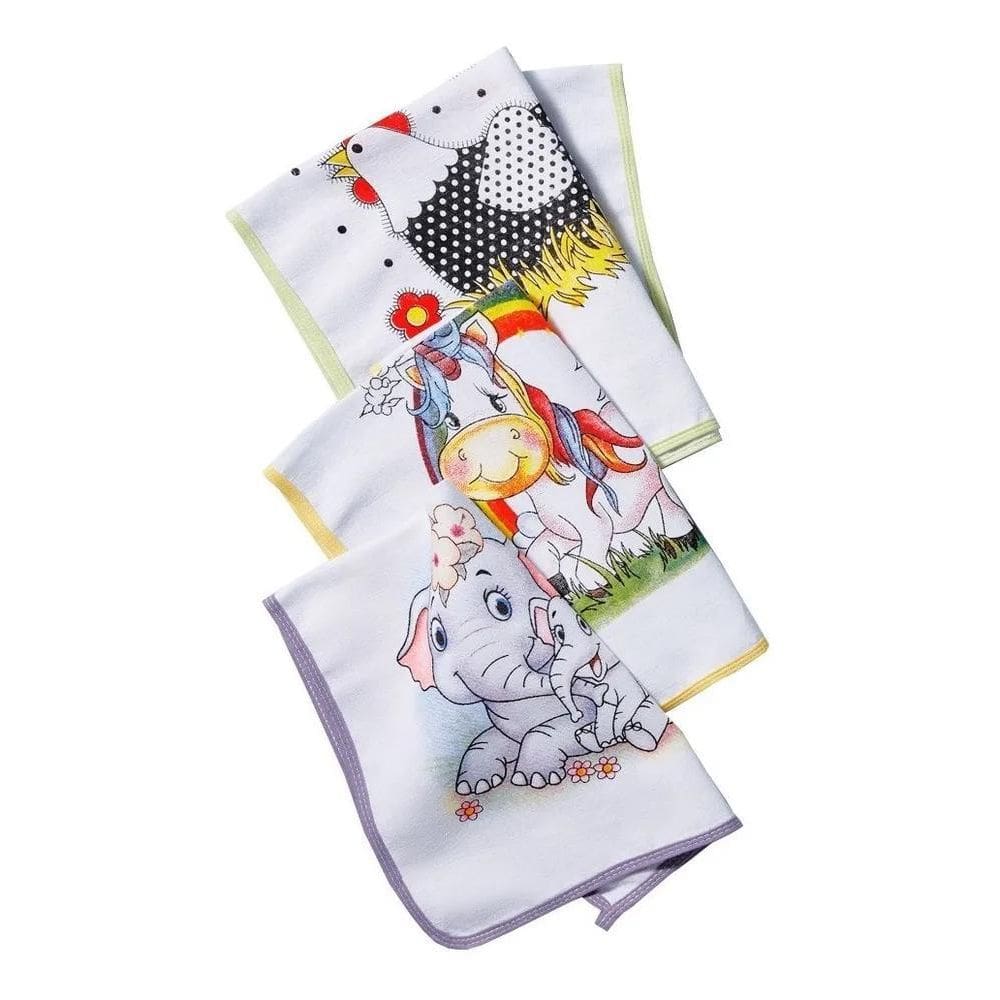 2X Pano De Prato Vies Estampado Kit Com 10 Peças