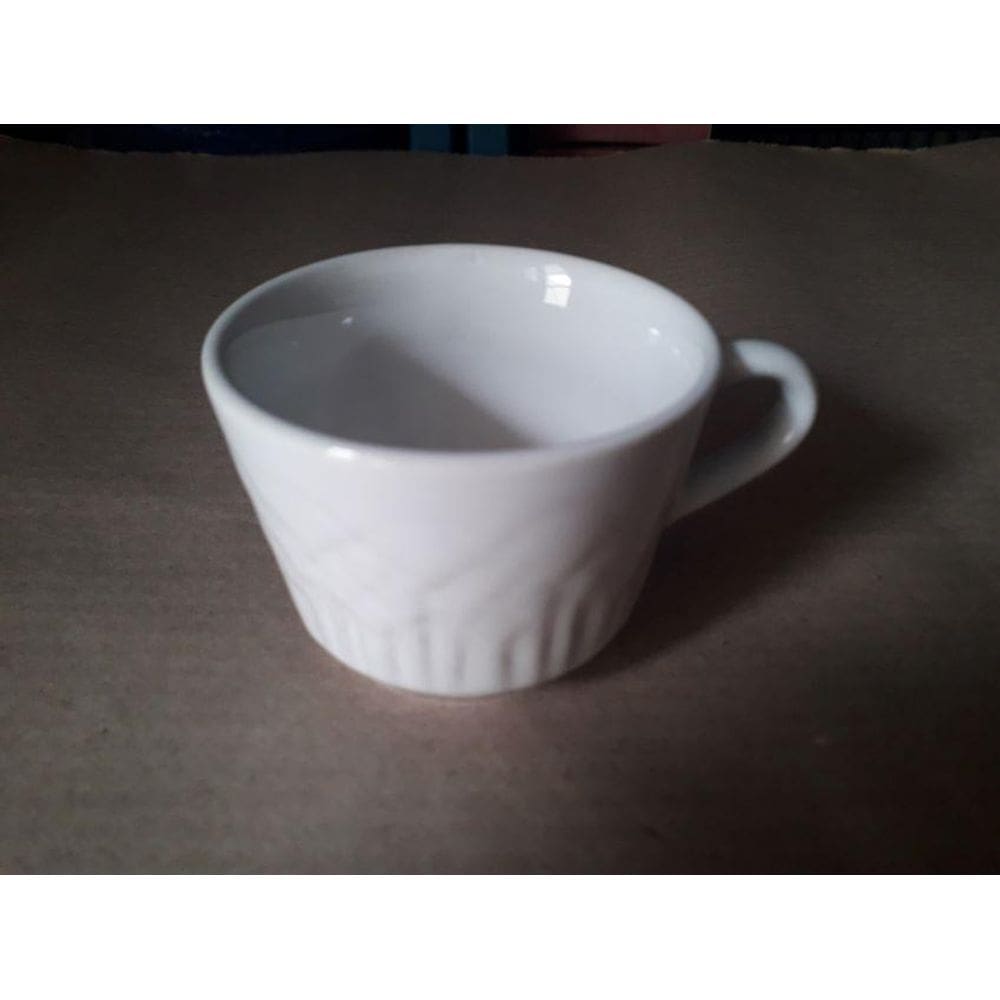 Joge De Xicaras Chá Relevo Branco 90 Ml C/4 Pçs