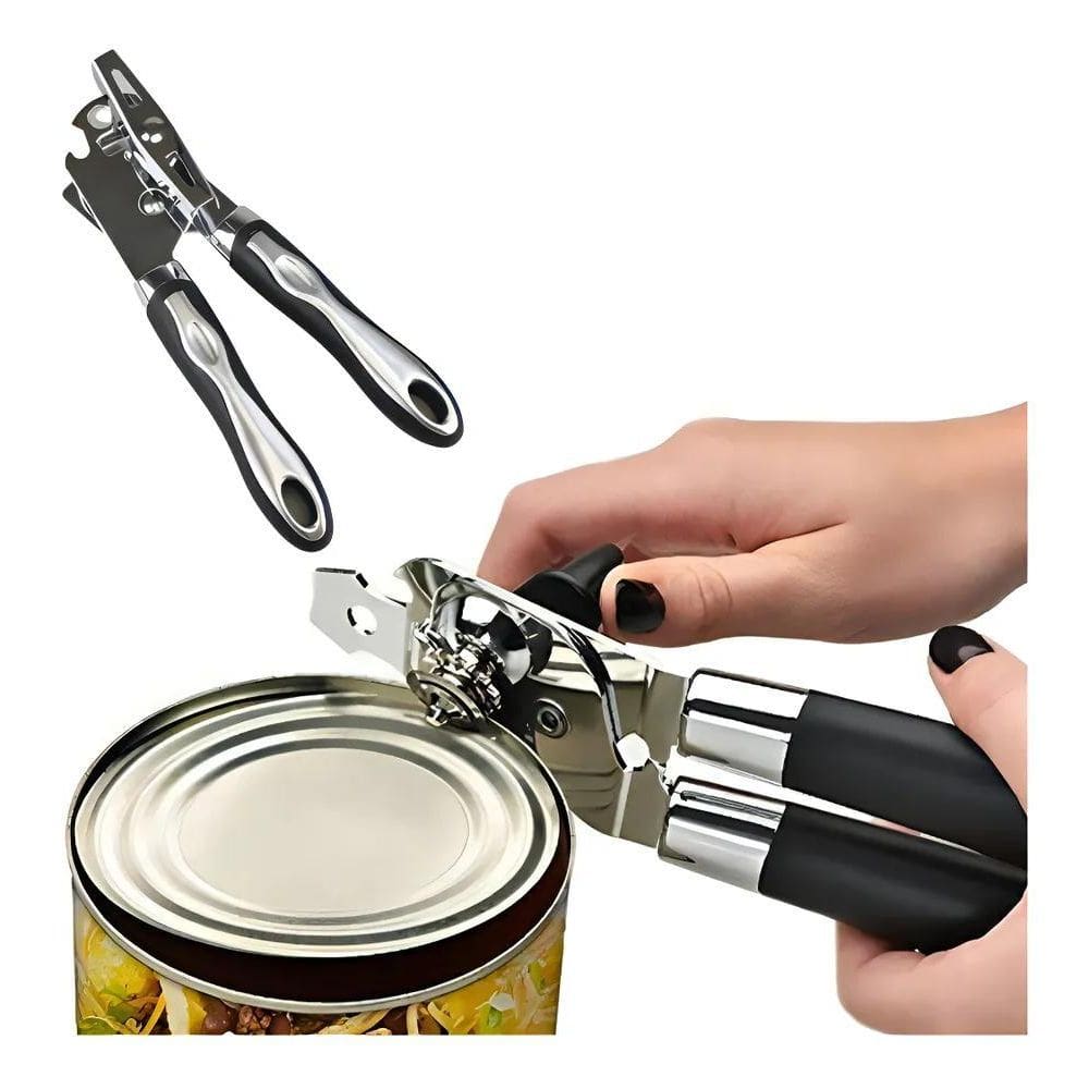 Abridor De Lata Automático Emborrachado Pratico E Eficiente