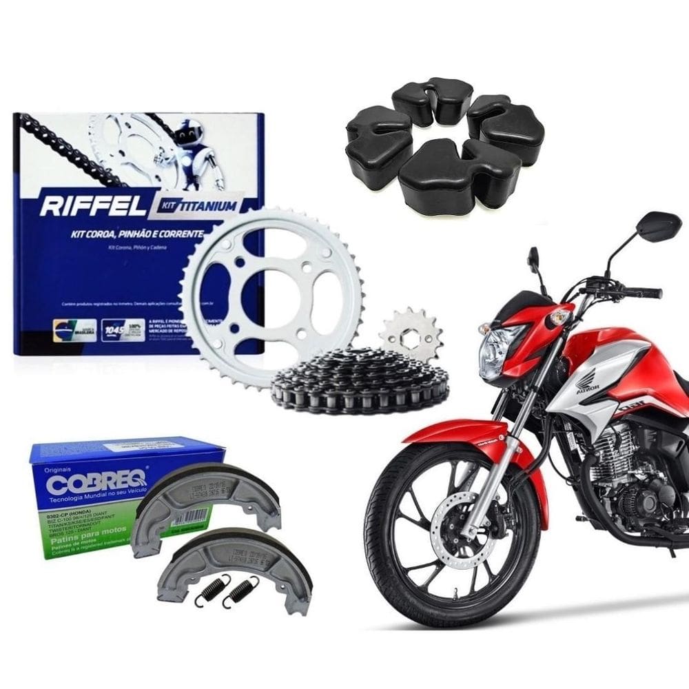 Kit Relação Riffel + Coxim Lona Cobreq Titan Fan Start 160