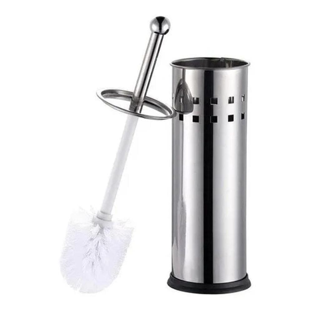 2X Escova De Limpar Vaso Sanitário Privada Banheiro Aço Inox