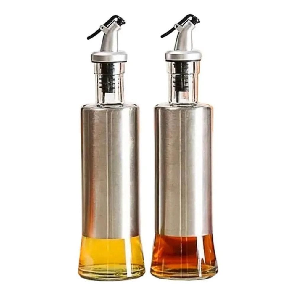 Kit 2 Porta Azeite C/Dosador 500Ml Galheteiro Sem Desperdici