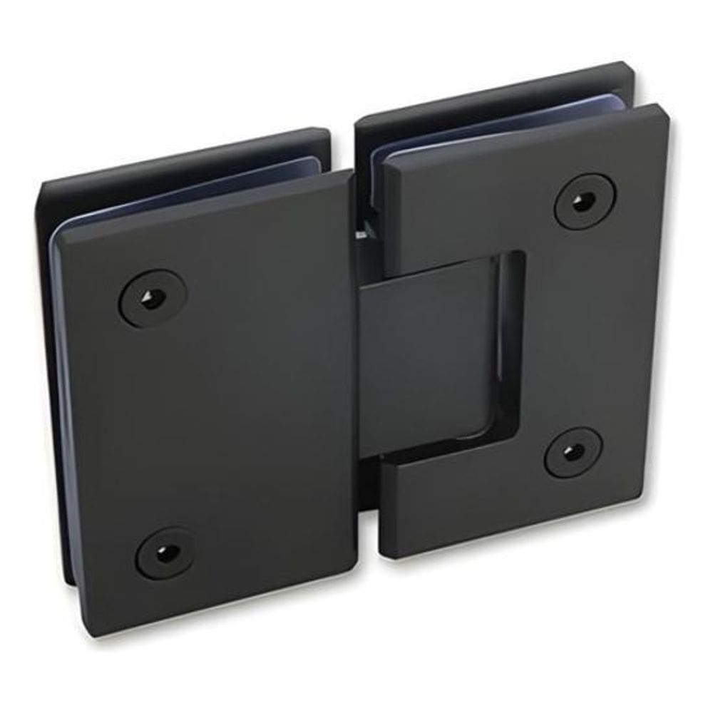 Dobradiça 1010 Preta Inox 180 Porta Box Vidro Gv48 Escovado