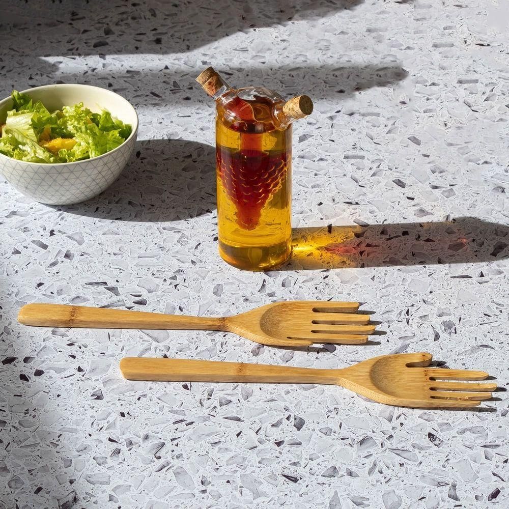 Galheteiro De Vidro 2 Em 1 - Sofisticação Para Azeite E Vinagre Na Sua Mesa