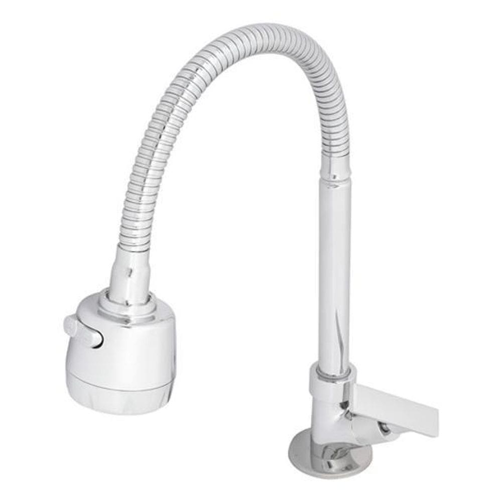 Torneira Gourmet Cozinha Bica Alta Flex Cromada Delinia