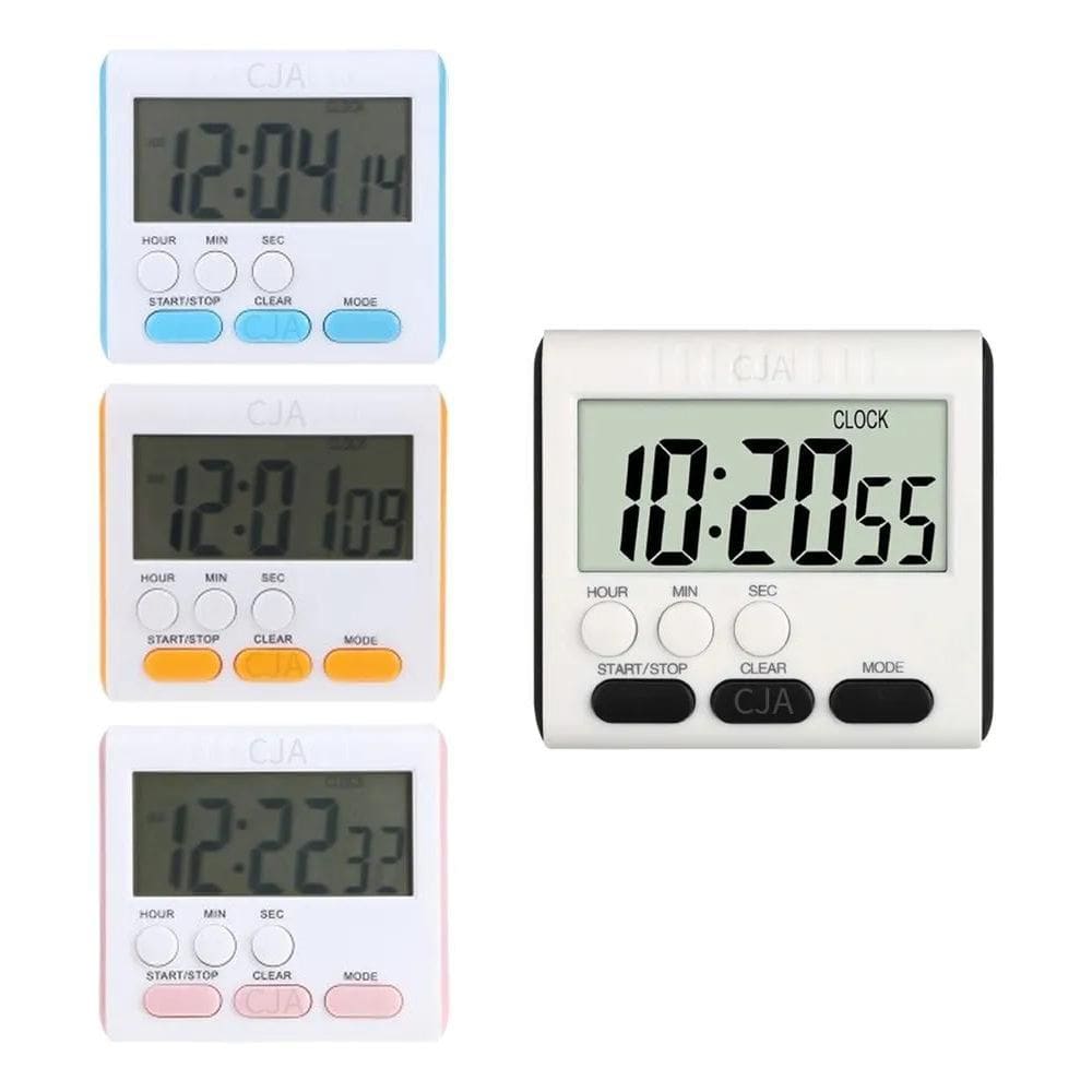 2X Timer Cronômetro Digital C Imã Alarme Hora Exercício Cozi