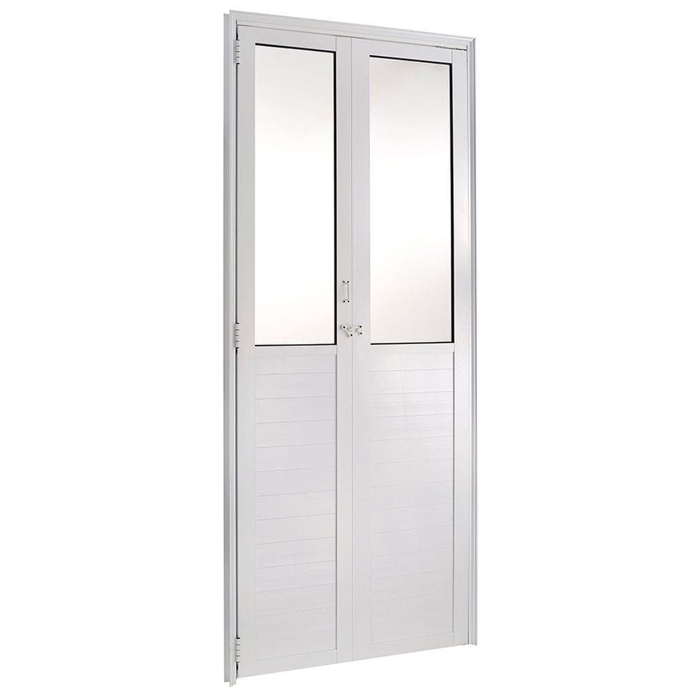 Porta Lambril Camarão Vidro Mini Boreal Esquerda 210x90cm Fortsul Esquadrisul