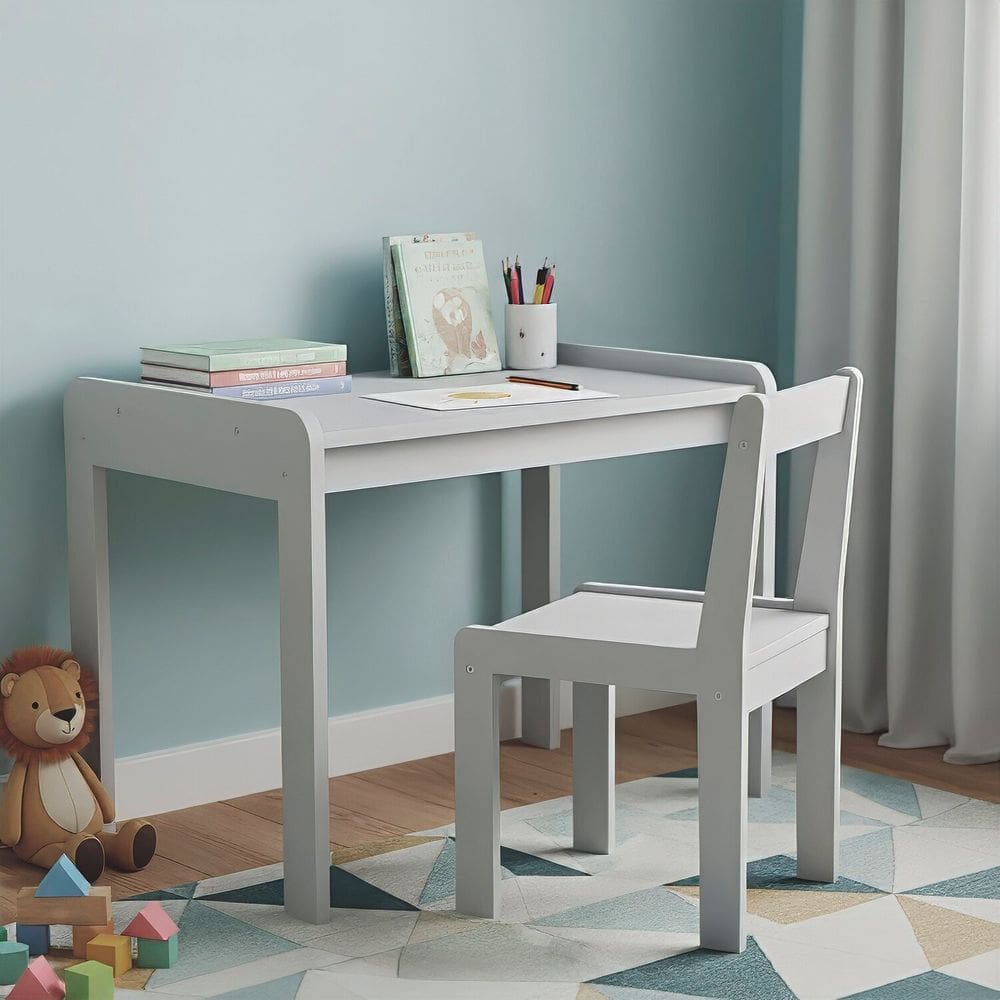 Conjunto Infantil Mesa e Cadeira 69x48cm Branco