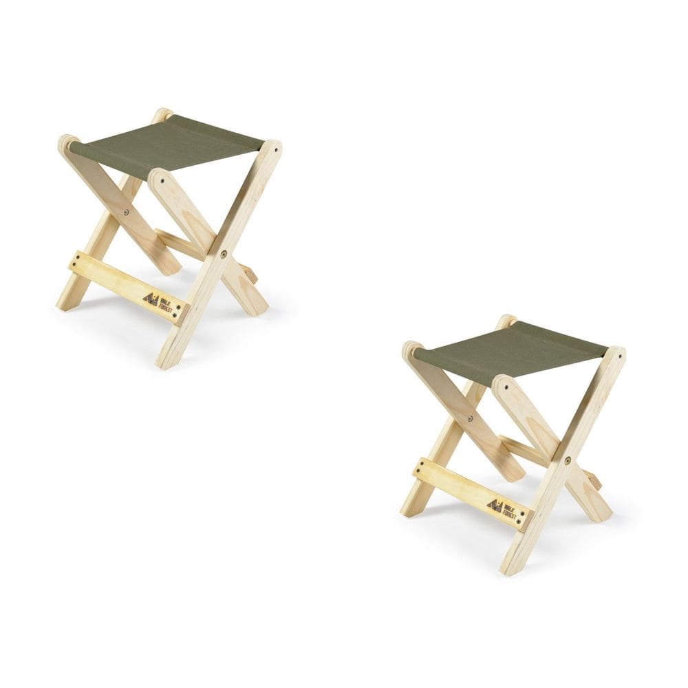 Kit 2 Canquetas Dobráveis Camping Sereno Verde/Bege