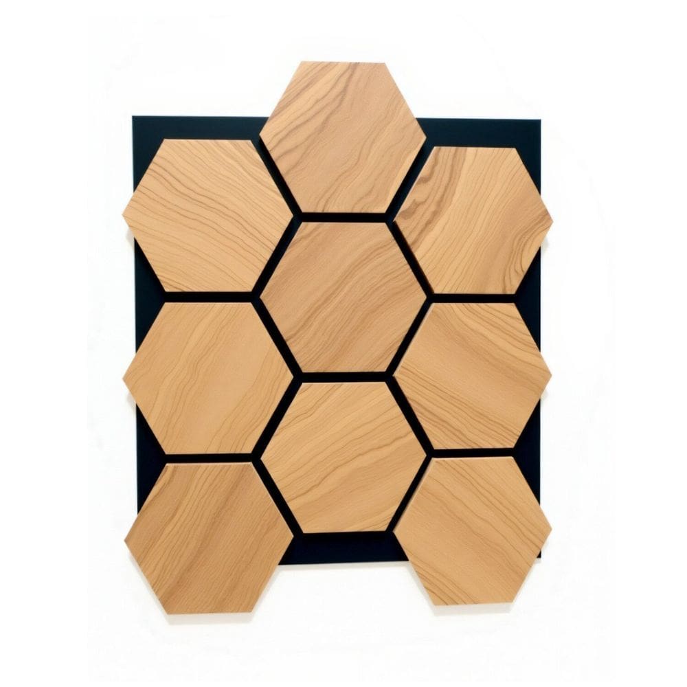 Revestimento Acústico Artesanal Pinus 1,8cm Poliuretano com Mdf Ydecory Marrom