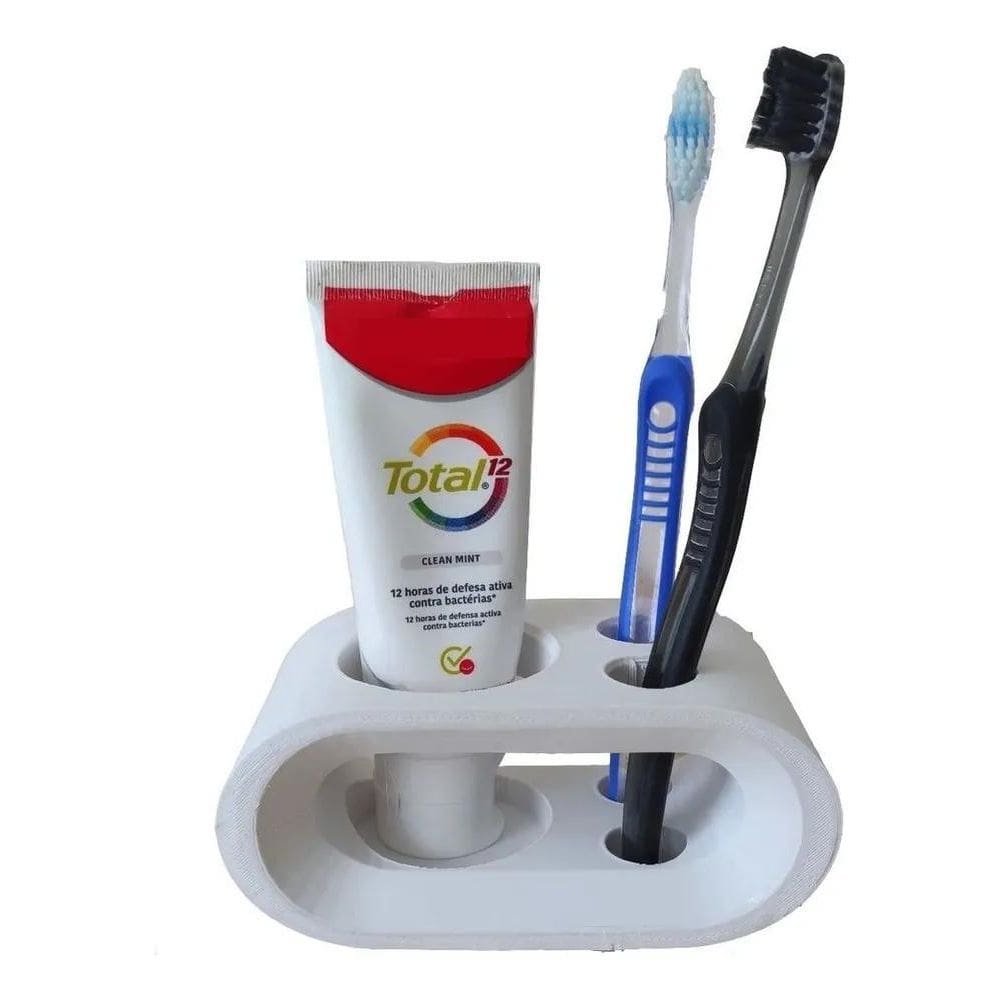 10X Suporte Escova De Dentes Para 2 Escovas E Creme Dental.
