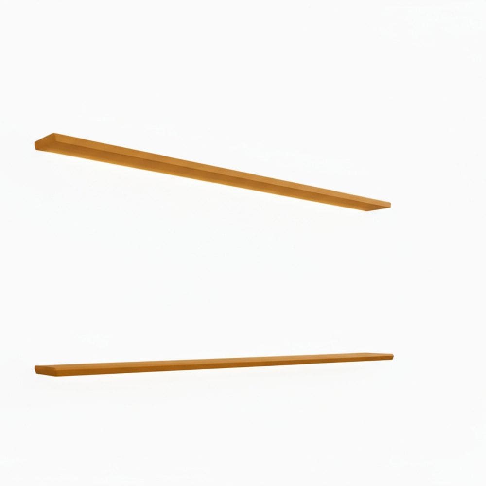 Kit 2 Prateleiras com Led para Painel Ripado em Mdf com Pintura Uv Roma Cinamomo