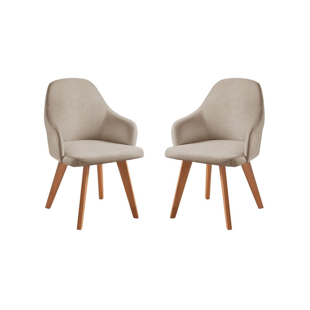 Kit 2 Cadeiras para Sala de Jantar Manuela Bege