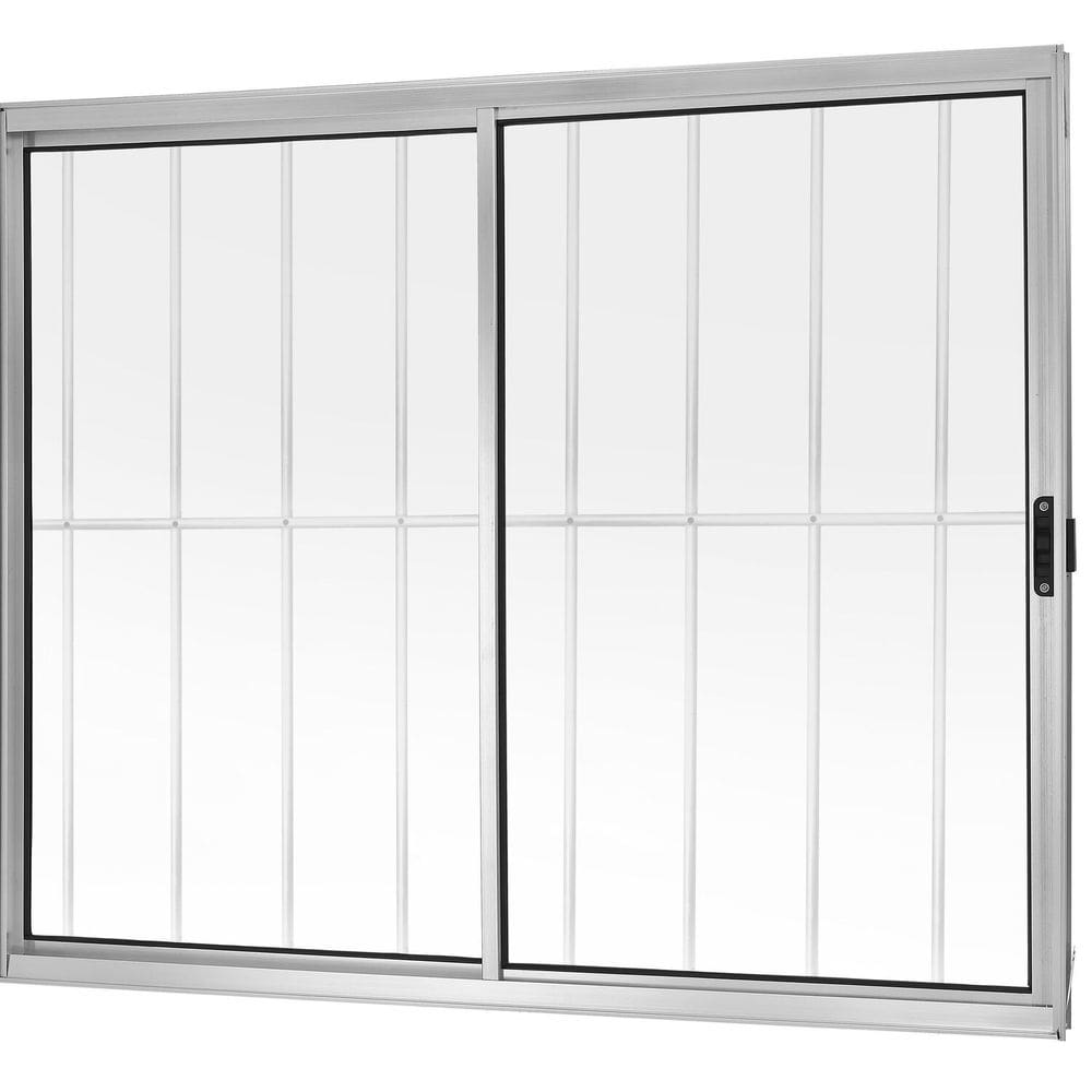 Janela Correr 2 Folhas Móveis com Grade Vidro Liso 150x100cm Brilhante Ecosul Esquadrisul Natural