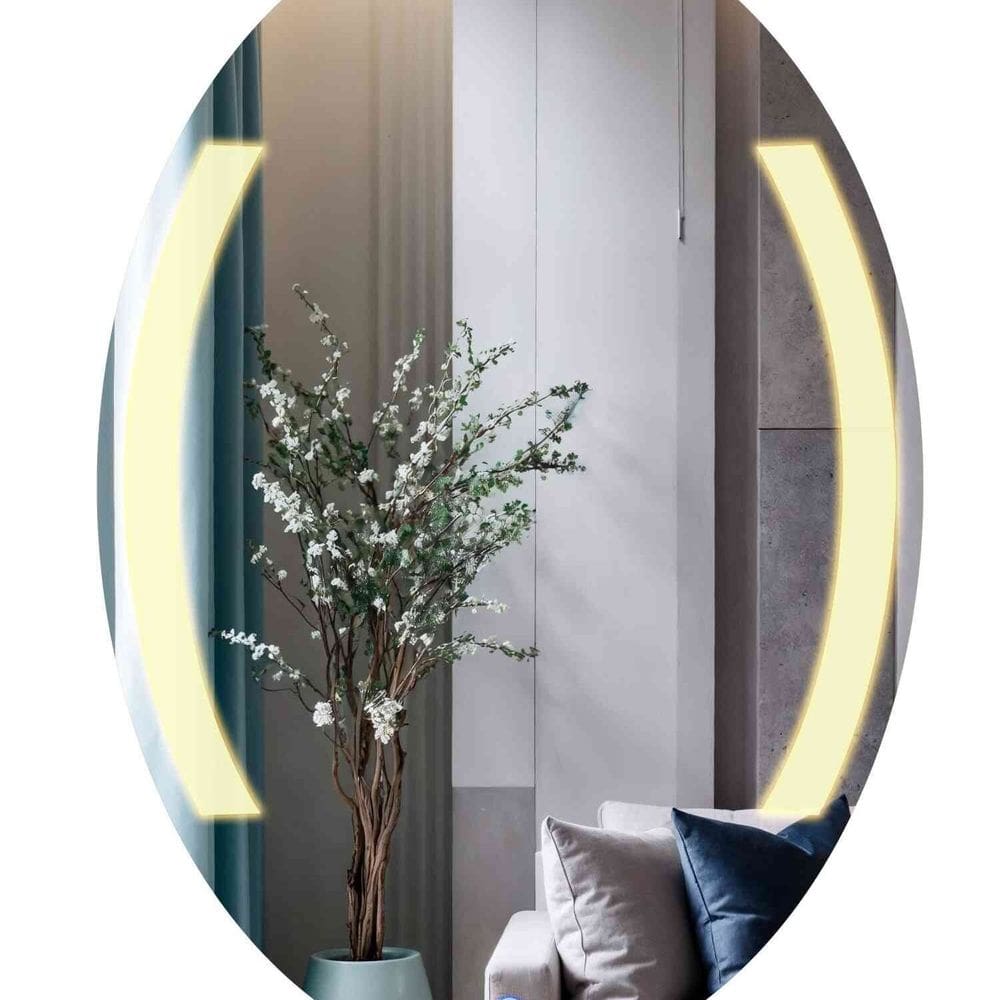 Espelho Oval 70x50cm Touch Led 3000k Avalon espelho lapidado