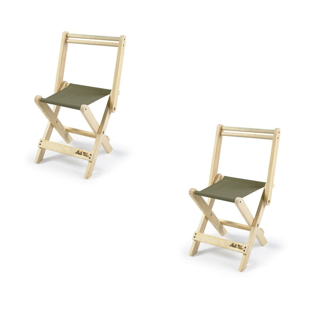 Kit 2 Cadeiras Dobráveis para Jardim Sereno Verde/Bege