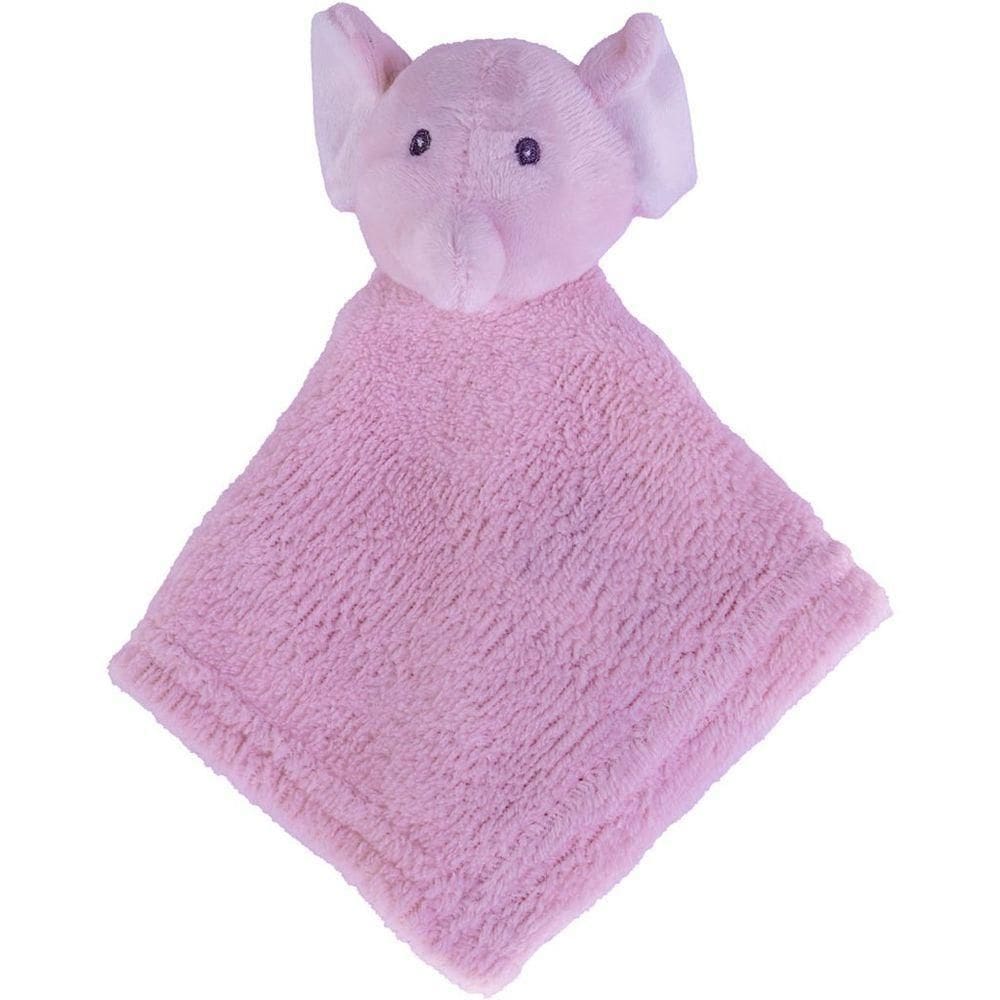 Naninha Para Meninas Coral Fleece 100% Poliéster 27x27cm Elefante Rosa