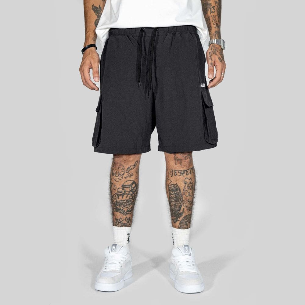 Short Alive Logo Cargo Preto