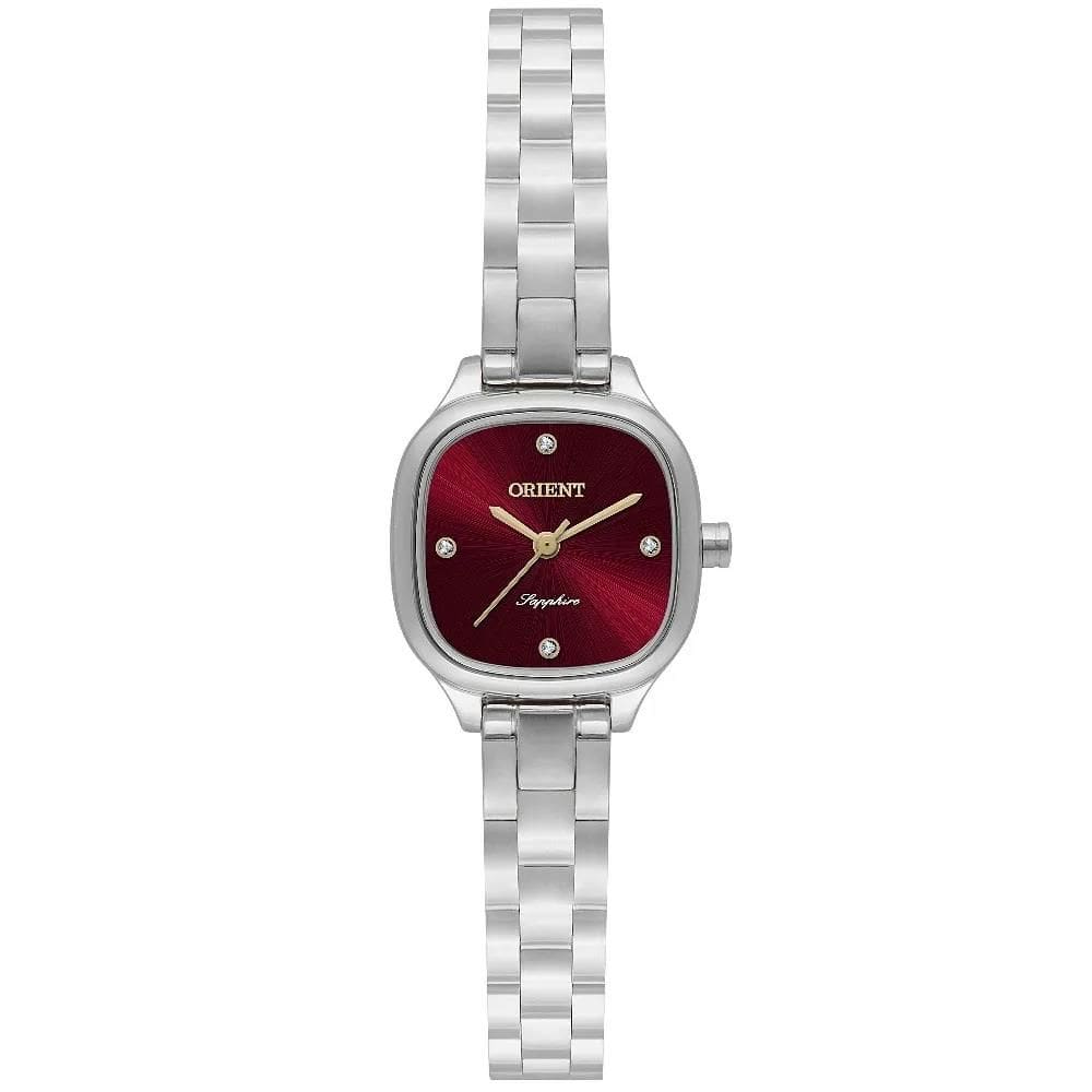 Relógio Orient Feminino Ref: Lbss0093 V1sx Retangular Prateado