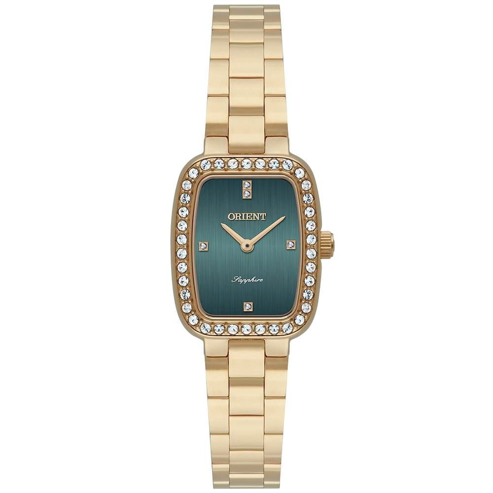 Relógio Orient Feminino Ref: Lgss0070 D1kx Retangular Dourado