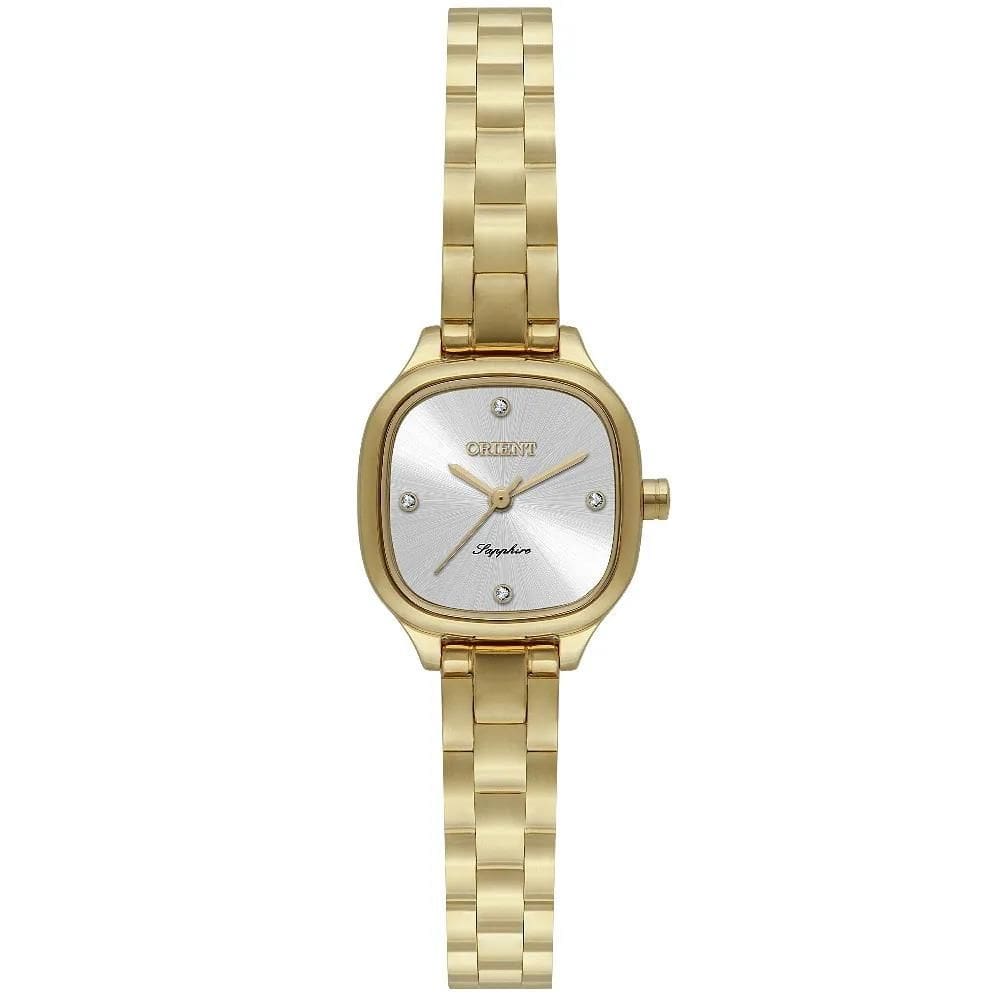 Relógio Orient Feminino Ref: Lgss0071 S1kx Retangular Dourado