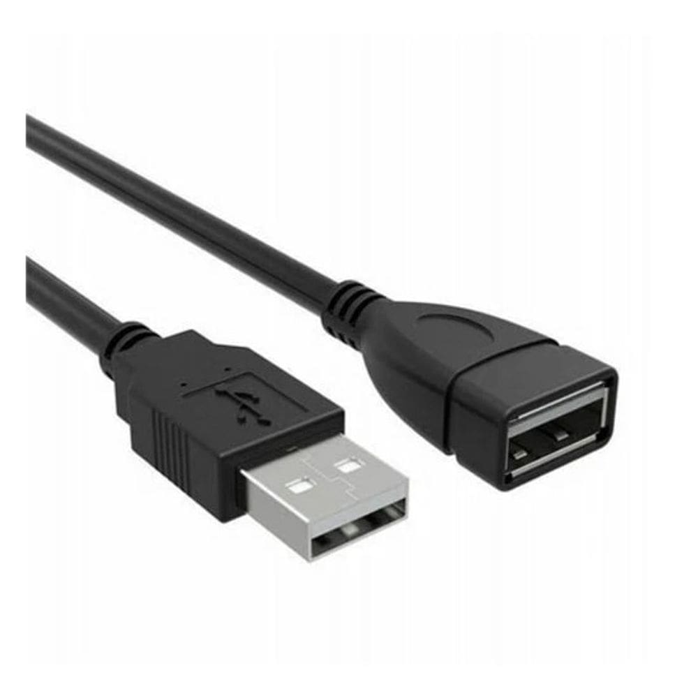 Cabo Extensor Usb 2.0 AM + AF com 150cm Preto - 03507