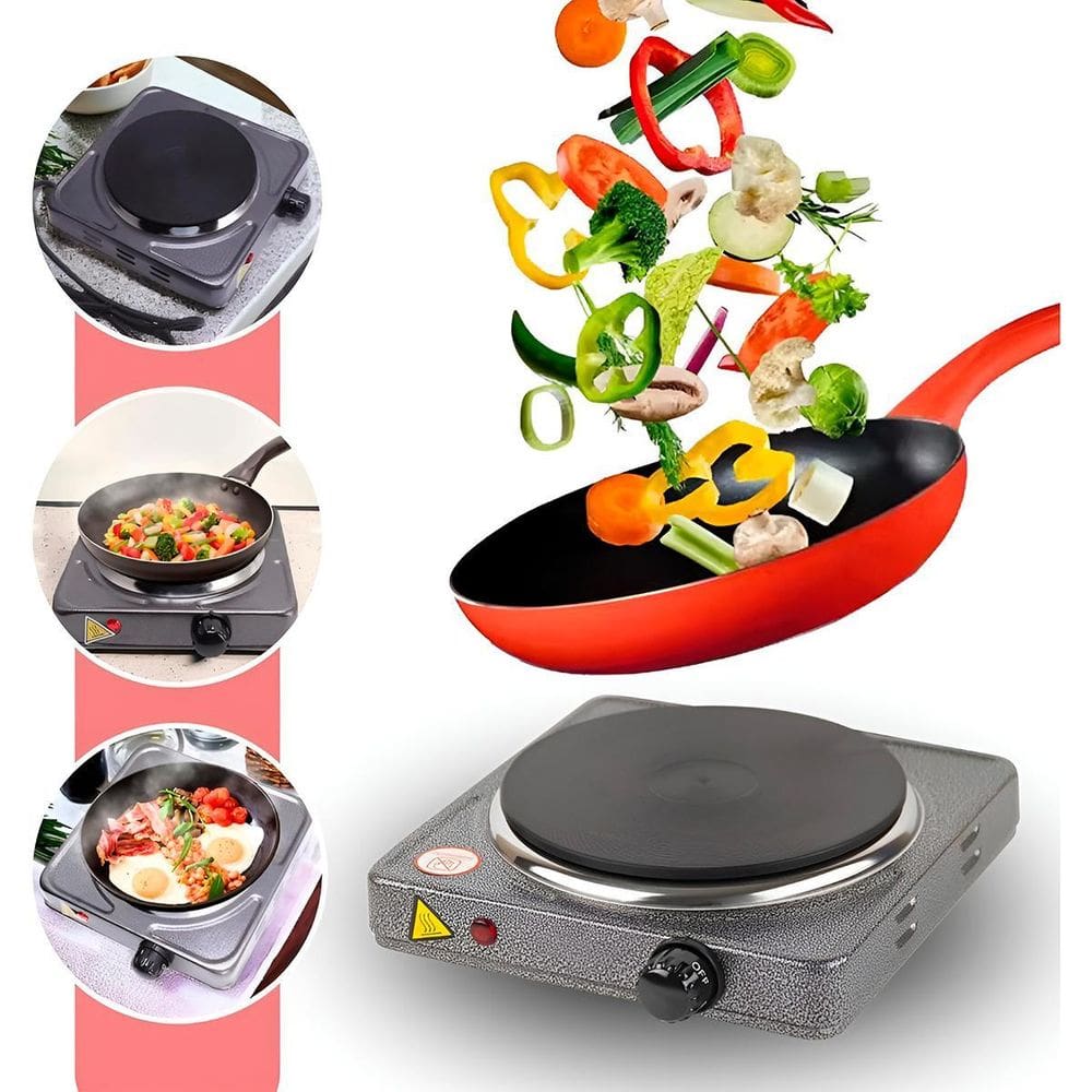 Fogão Cooktop Elétrico Portátil 1 Boca 1000W Preto 127V