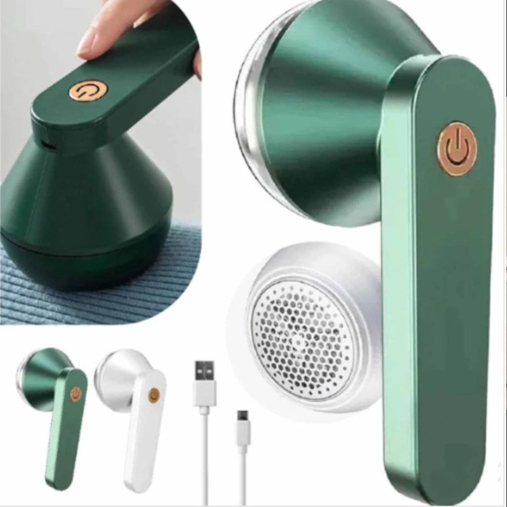 Removedor De Fiapos Papa Bolinhas Recarregável - Verde