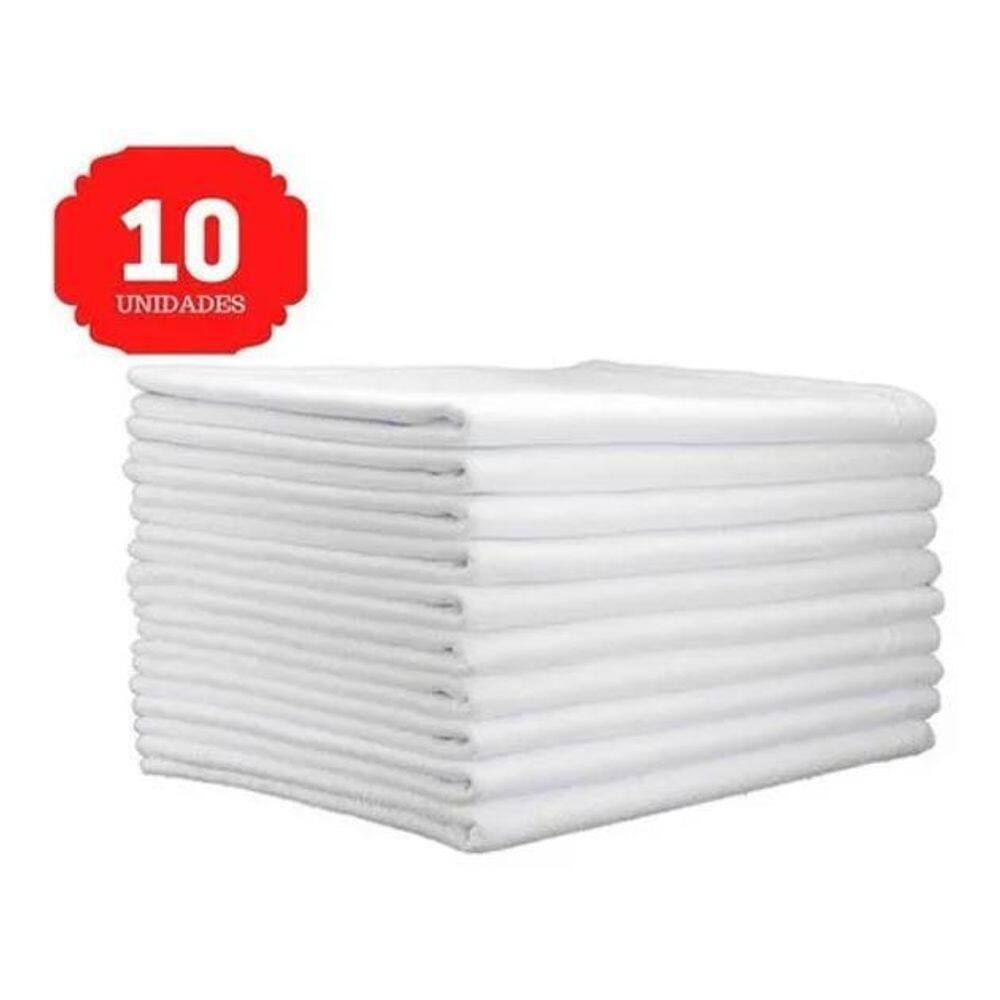 Kit 10 Pano De Prato Liso Branco Cozinha Pintar H Carvalho