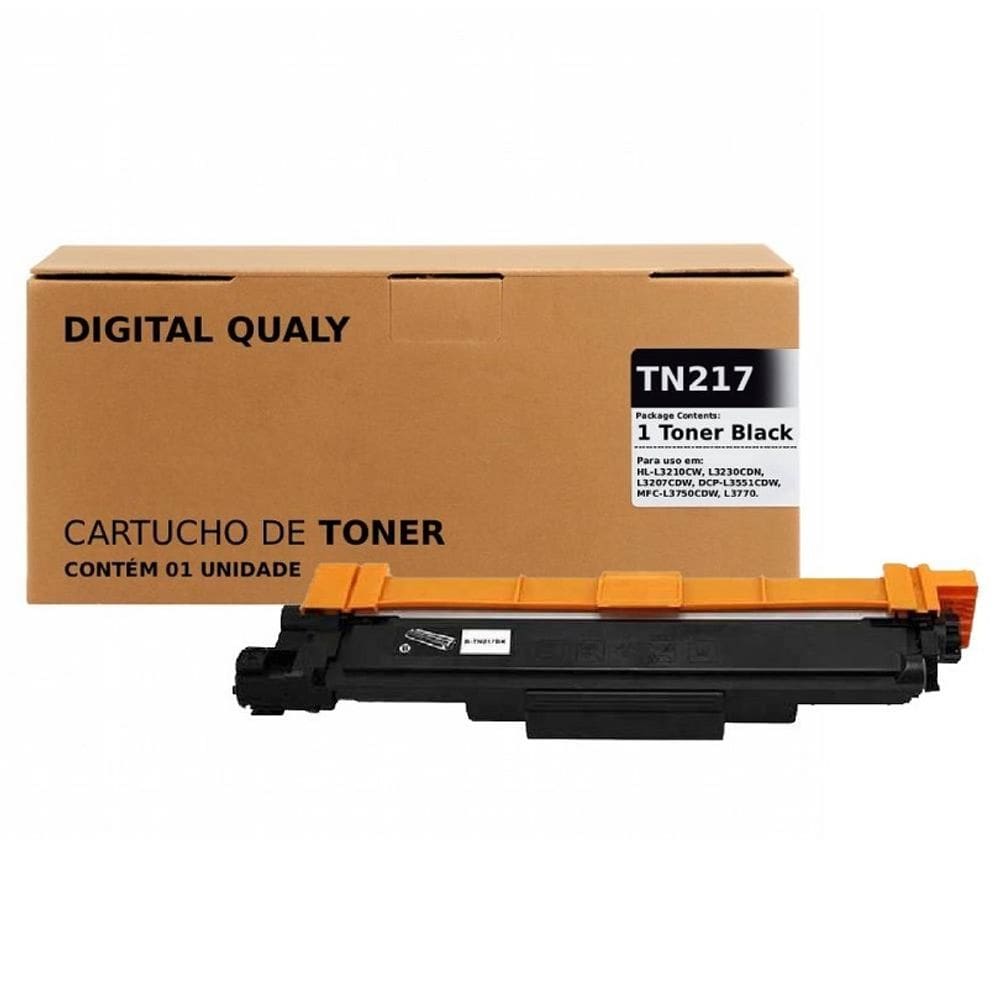 Toner Tn217 P/ impressora Dcpl3551cdw Dcp L3551cdw L3551 3551cdw Preto
