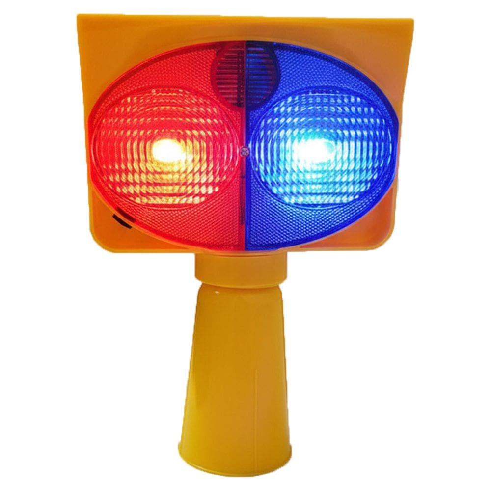 Cone Solar Viario Sinalizador Duas Cores Alerta Obra Rodovia Estrada Avenida Transito Acidente Emergencia Segurança