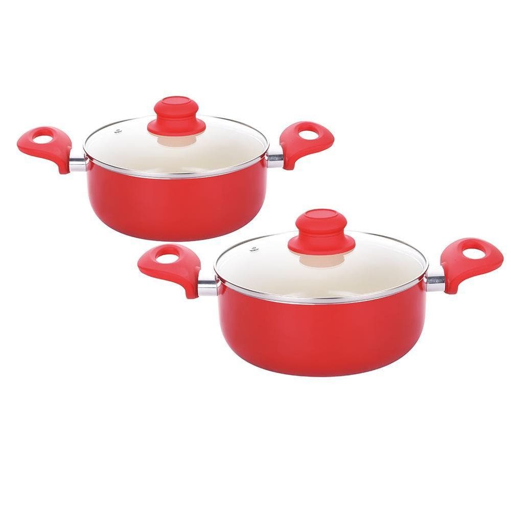 Kit 2 Caçarola Revestimento Cerâmico Rubi 1.8Mm 20 E 22Cm