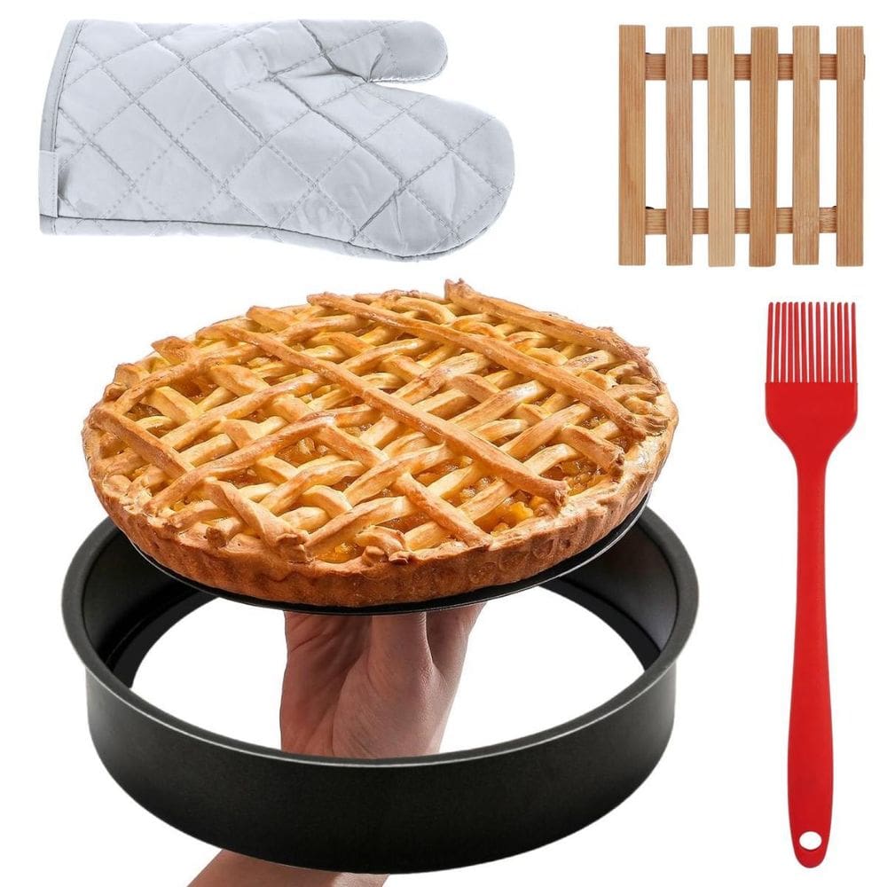 Forma Fundo Removível 2,9L + Luva + Pincel + Descanso Panela