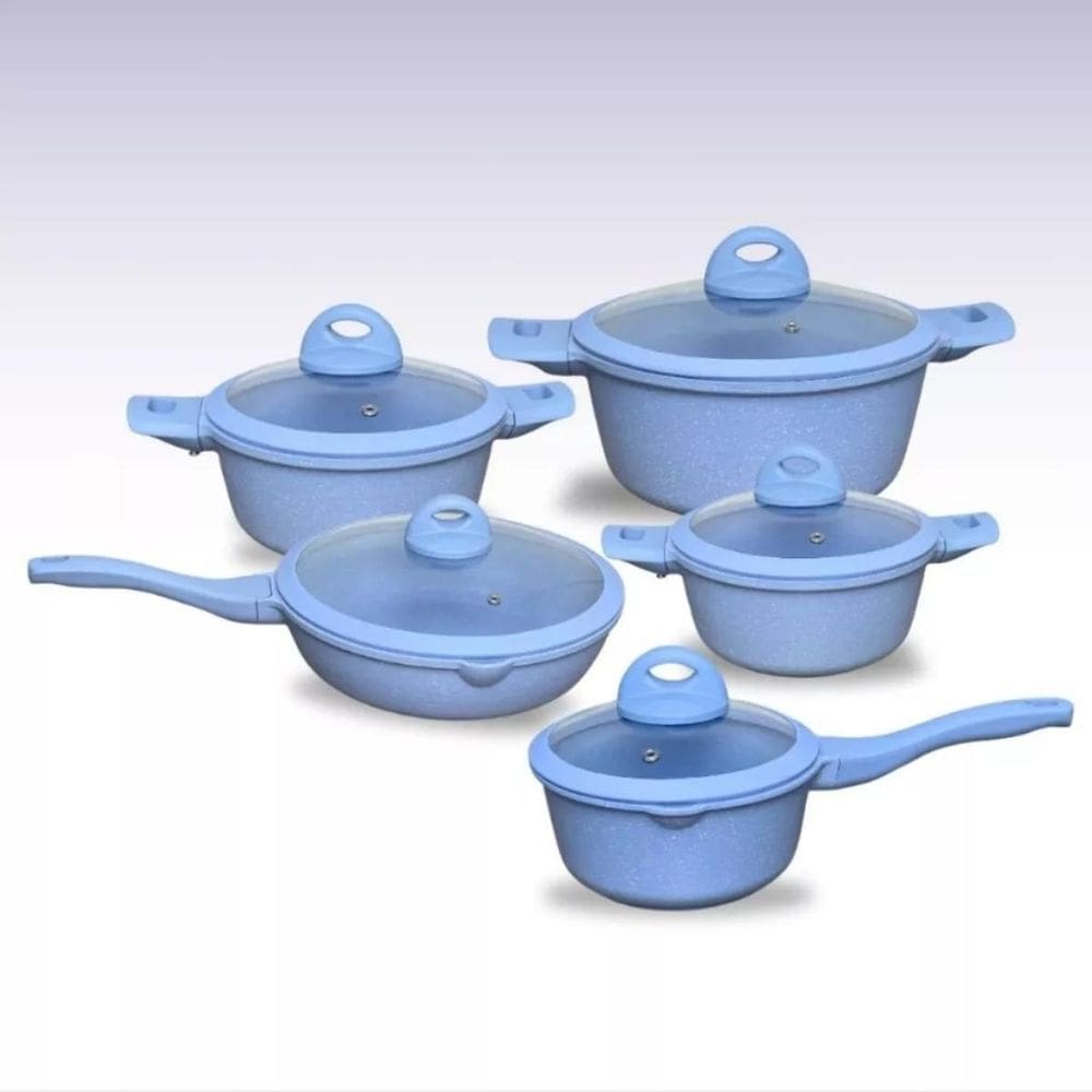 Conjunto Panelas Versáteis E Estilosas Cor Azul Bebê