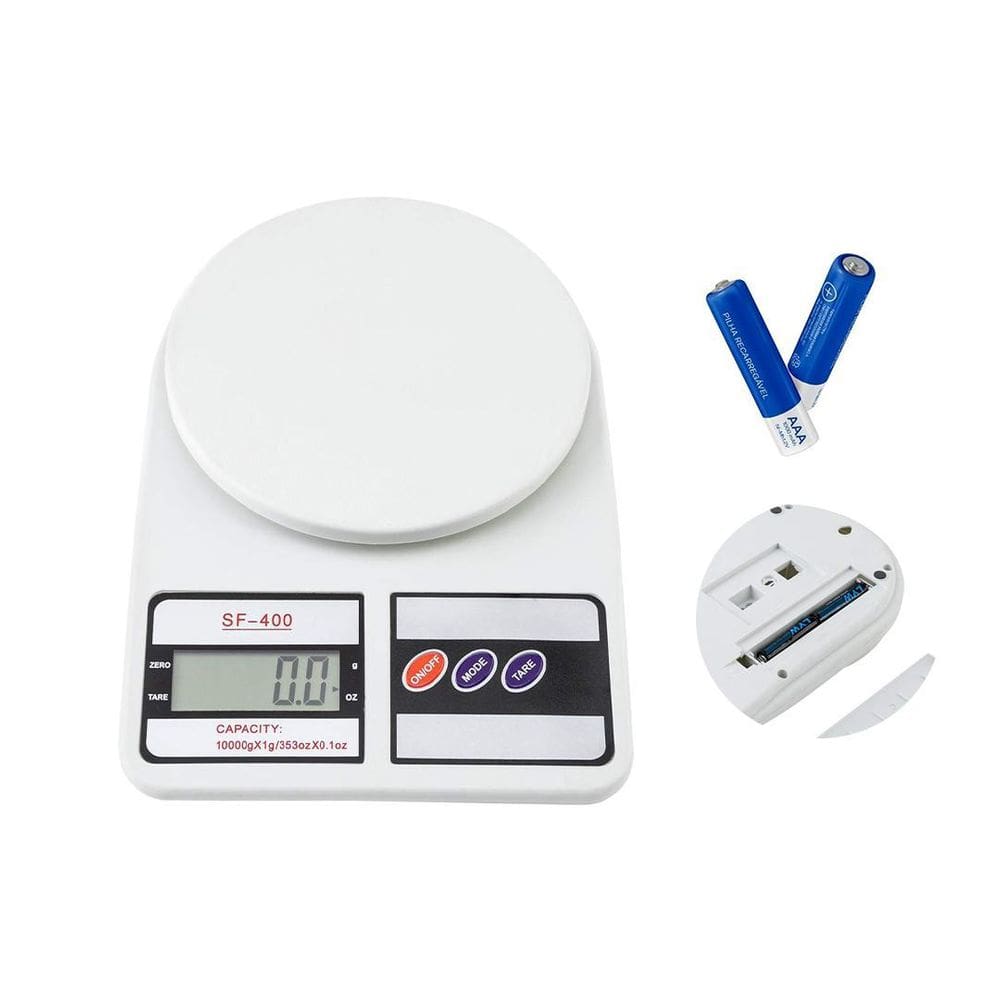 Balança Digital Eletrônica Sf 400 Branca Para Cozinha 10Kg