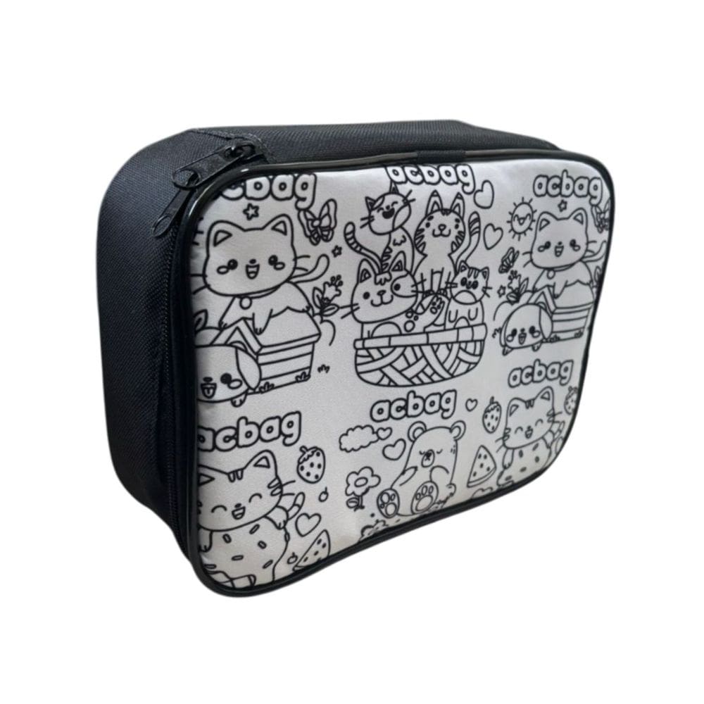 Estojo Grande Box Desenho Gatinhos Bobbie Goods 36 Lápis Material Escolar Volta as Aulas Marcadores