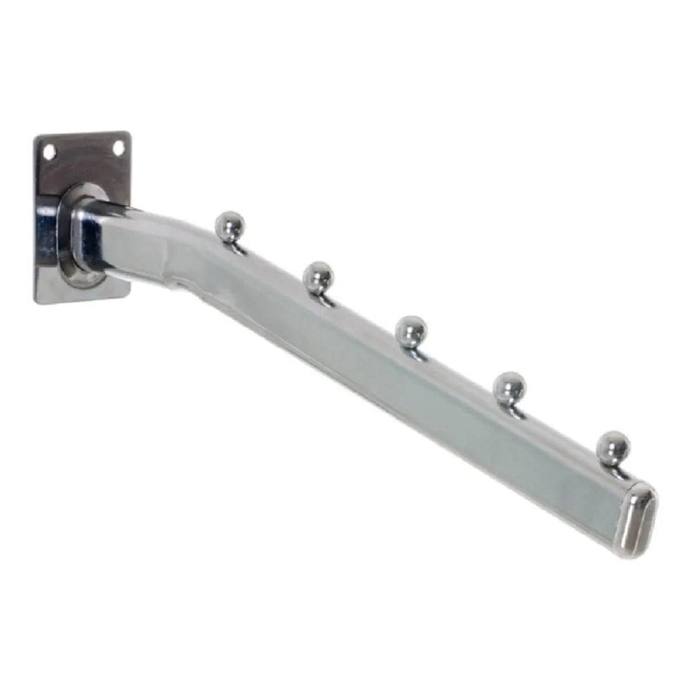 10X Cabide Suporte Arara Cromado Rt Curvo De 30Cm Para Pare