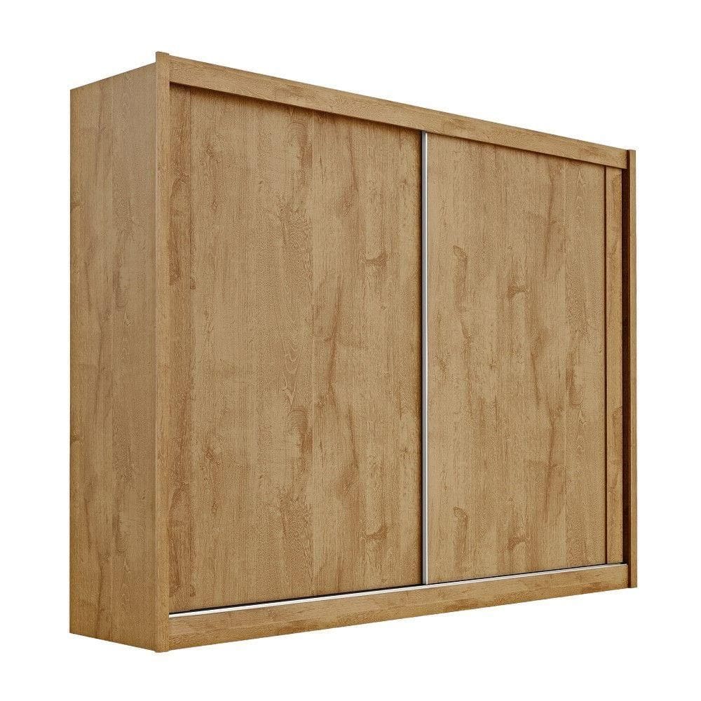 Guarda Roupa Creta 100% Mdf Com 2 Portas Móveis Europa Amêndoa/off White/amêndoa