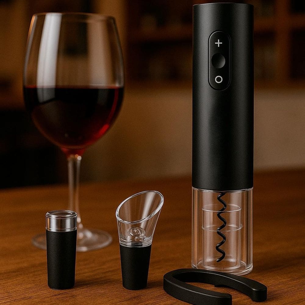 Abridor De Vinho Automático Elegante E Potente