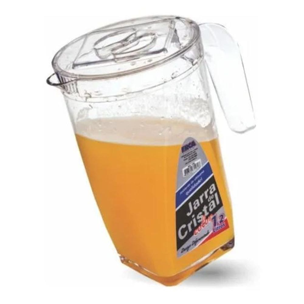 2X Jarra De Acrílico, Com Tampa, 1,2 Litros, Erca