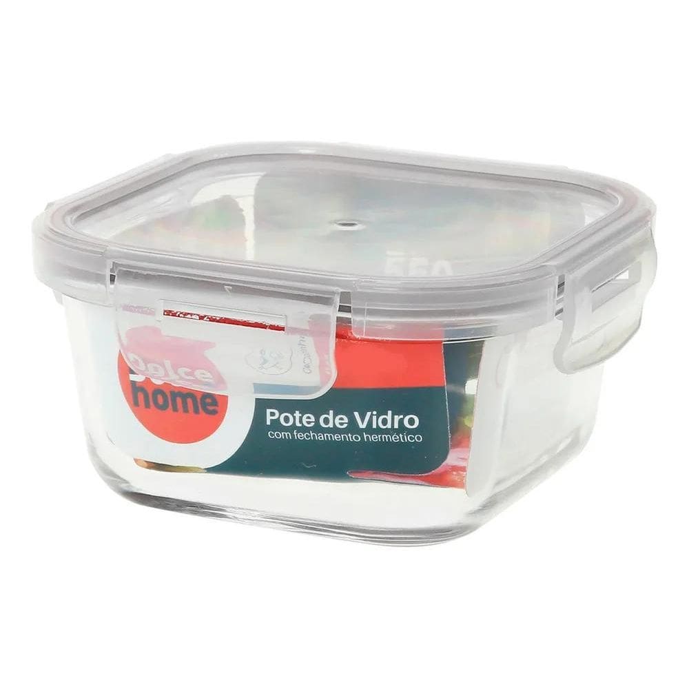 Pote Hermético De Vidro - Marmita -Micro-Ondas -Forno 550Ml