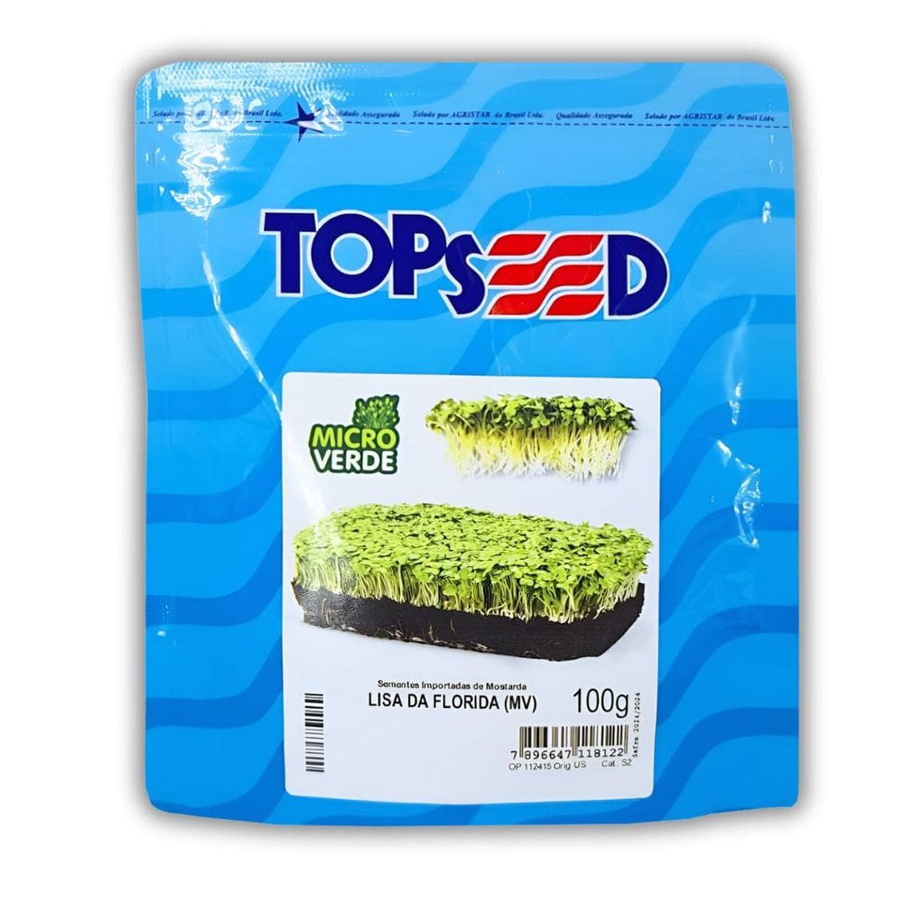 Sementes Microverde Mostarda Lisa da Florida (100g) TOPSEED