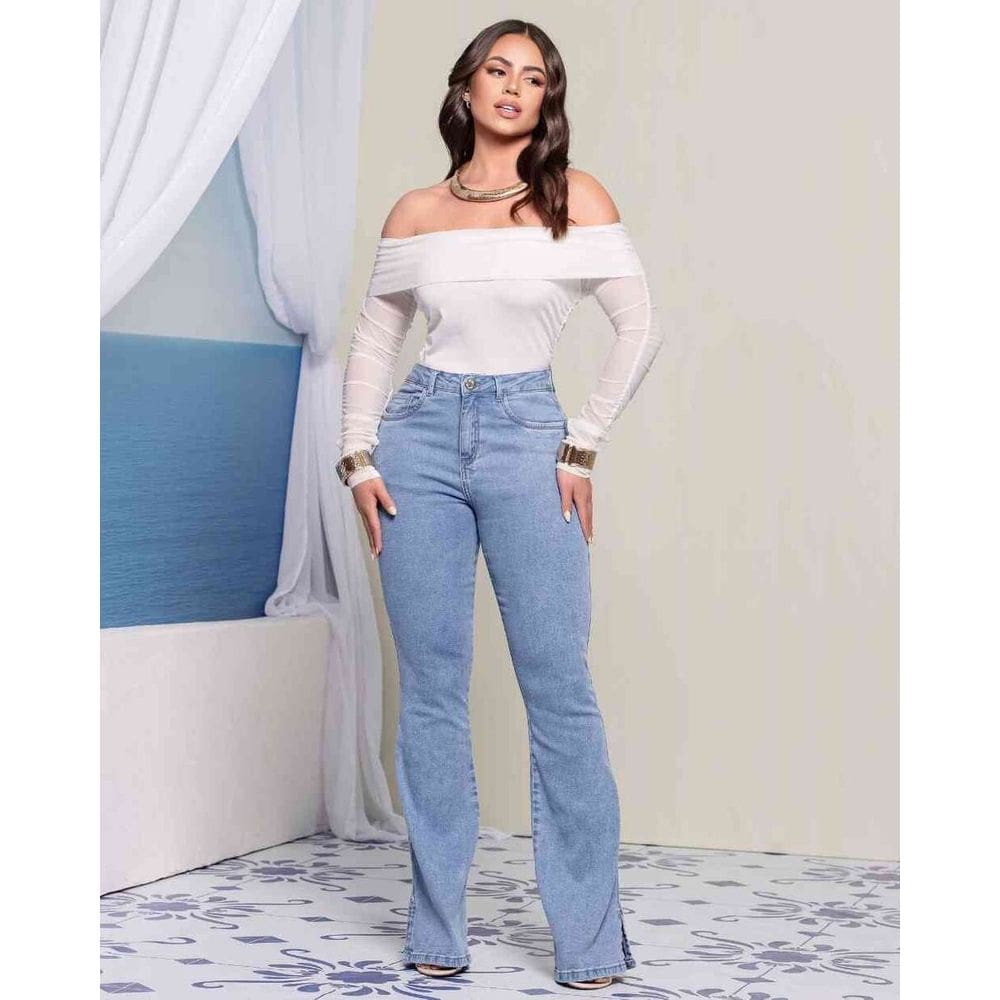 Calça Jeans Feminina Flare Petit - 31642