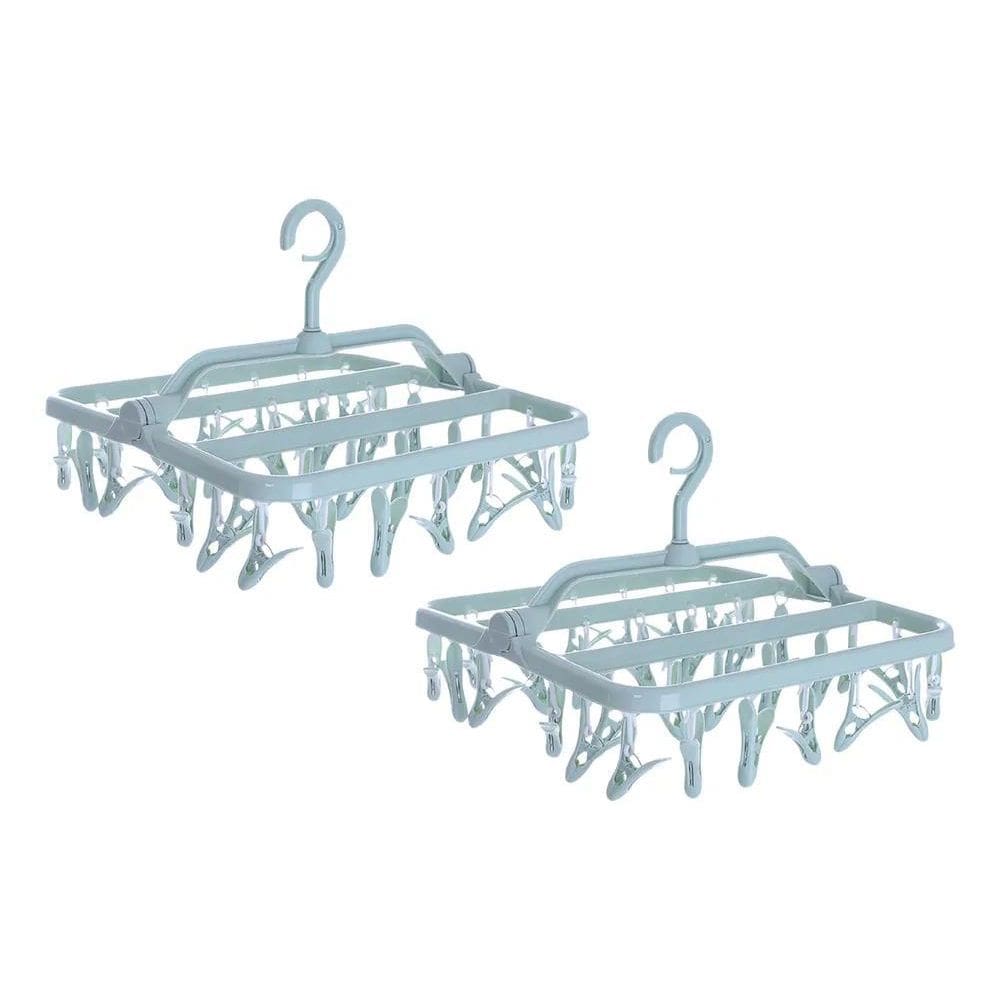 Kit 2 Varal Roupa Íntima 32 Prendedores Calcinha Meia Cueca